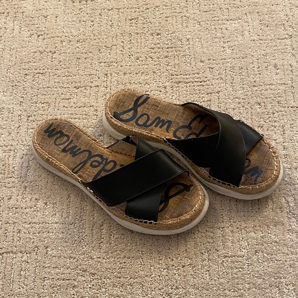 Sam Edelman Black Slide Sandals 7 1/2 Med - Picture 3 of 9